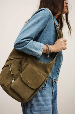 Ba&Sh YOUYOU sac seau multipocket VERT Outlet
