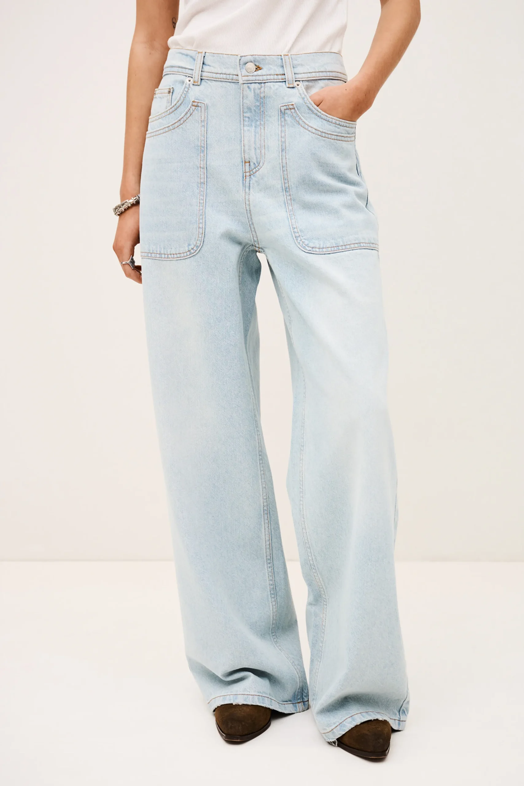 Ba&Sh ZOEL jean droit BLEU New